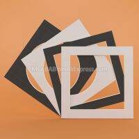 White/Black Photo Mats Square Circle 8/10/12/14/16 Inch Paperboard Textured Surface For Picture Frames Passe-Partouts 12PCS/Lot