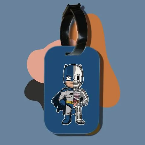 Thẻ hành lý cho túi xách balo du lịch in hình Half Skeleton series - Batman  (nhiều màu) 