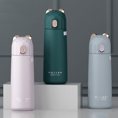 Modern Bear Thermal Cup 304 Stainless Steel Tumbler 350ml Vacuum Flask Lovely Girls Water Thermos Bottle Travel Insulated Cup