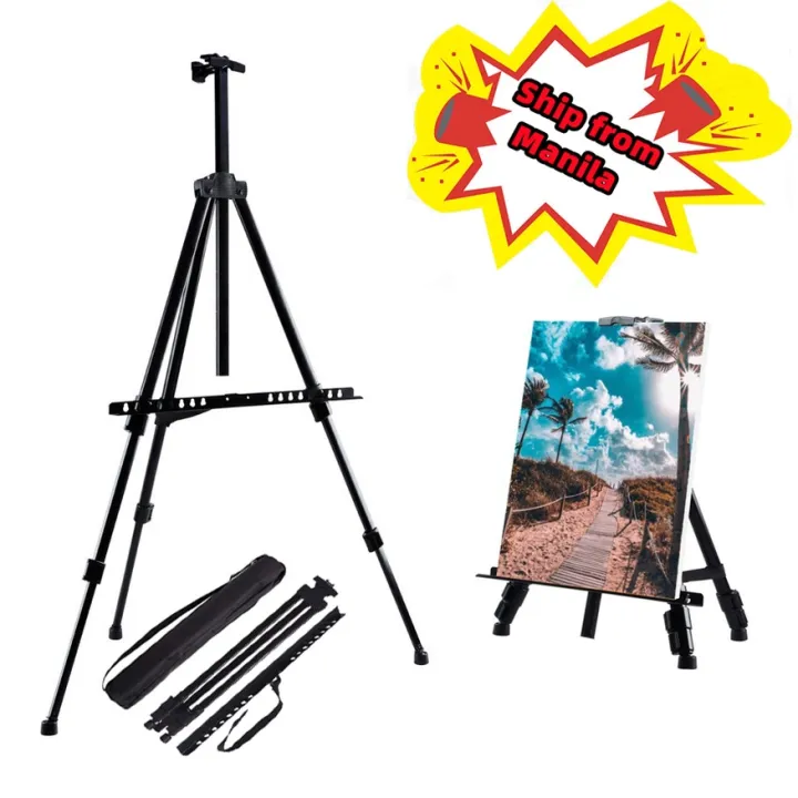Adjustable Easel Aluminum Painting/Display Stand with Carry Pouch