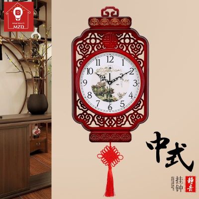 Mzd นาฬิกาติดผนังสไตล์จีนสำหรับห้องนอน/ห้องนั่งเล่น/ที่ทำงาน/ห้องครัว】ศิลปะนาฬิกาผนังแบบกลวงออกใหม่นาฬิกาไร้เสียงสวยงามใช้ในครัวเรือนนาฬิกาตกแต่งผนังห้องมีเอกลักษณ์