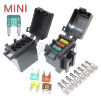 【YF】ↂ◈❇  1 Set 4Way In-line Fuse Holder With Crimp Terminal Small Automobile Block Assembly Type Fuses