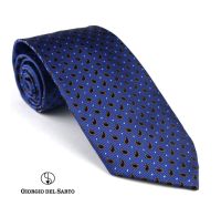 Giorgio Del Sarto Necktie Blue Fabric Texture เนคไทสีน้ำเงินมีเท็กเจอร์