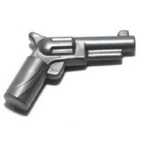 Lego part (ชิ้นส่วนเลโก้) No.13562 Minifigure Weapon Gun, Pistol Revolver - Small Barrel