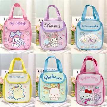 Sanrio Hello Kitty Portable Lunch Bag Kuromi Cinnamoroll My Melody School  Bento Portable Dinner Container Picnic Food Storage