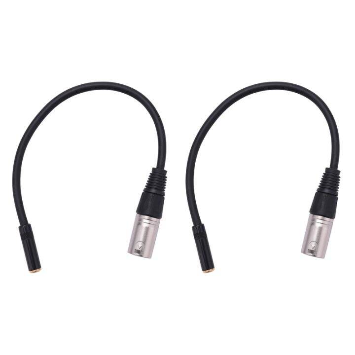 2X 0.3M Wire 3 Pin Xlr Male to 3.5mm Female Audio Connector Stereo