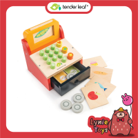 Tender Leaf Toys ของเล่นไม้ ของเล่นบทบาทสมมติ เครื่องคิดเงินสุดหรรษา Till with Money