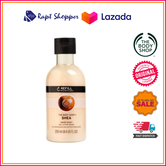 THE BODY SHOP Shea Hand Wash Refill 250ml Nutty Scent For Dry Skin