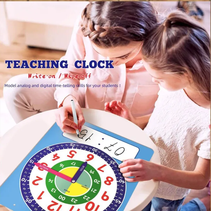Write And Wipe Large Demonstration Clock Learning Clock For Kids Telling