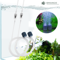 Emango แผ่นดิสก์แก๊สแบบหัวทรายชุดอุปกรณ์ปั๊มออกซิเจนตู้ปลาอากาศที่เผาด้วยอุณหภูมิสูง