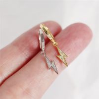 Fashion Gold Color Korean Style Silver Color Earrings Lighting Pendant Small Hoop Earrings For Women Jewelry Accessories