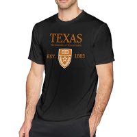 Mens T-Shirts new University of Texas at Austin Established Letter printing s Casual Short Sleeve s black