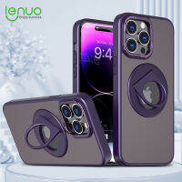 Lenuo เคสมือจับสำหรับโทรศัพท์มือถือแหวนแม่เหล็กหมุนได้สำหรับ iPhone Xs Max XR 7 8 Plus SE ฝาครอบ2020 MagSafe อุปกรณ์เสริมที่จับแหวนใส่นิ้วสำหรับเคสแม่เหล็ก