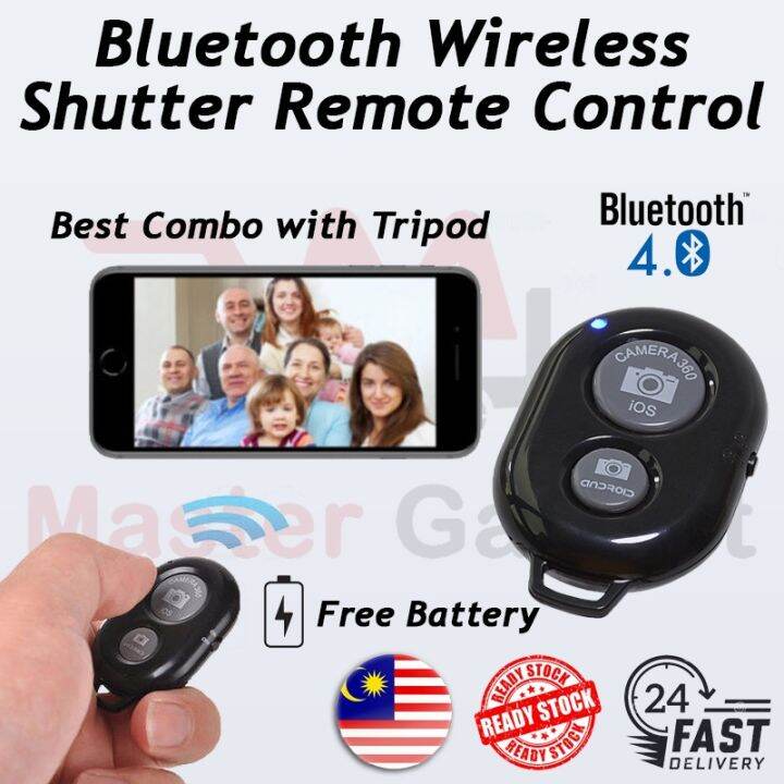(Ready Stock) Wireless Bluetooth Shutter Remote Control for Android iOS
