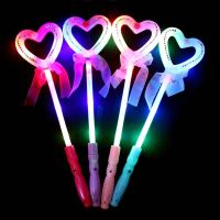 20 Pcs LED Luminous Love Stars Lollipop Princess Elf Magic Wand Props Party Children Gift Girl Toys Birthday Christmas