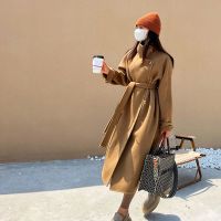 【YD】 0C437M04 and Womens Coat sided Cashmere Loose Medium length breasted Thick Wool