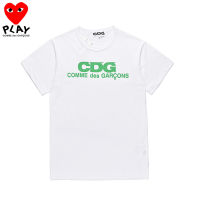 COMME Des Garcons เสื้อยืดสตรีผ้าฝ้ายแท้สำหรับผู้ชายเสื้อยืดแขนสั้นนุ่มสบายเสื้อผ้าคู่รักน่ารักใส่สบาย