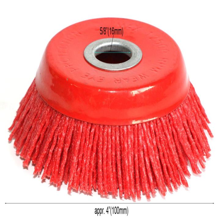 100mm-4-inch-cup-nylon-abrasive-brush-wheel-m14-x-3inch-p80-pile-polymer-abrasive-for-angle-grinder-tool