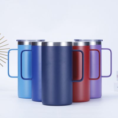 【High-end cups】 ความร้อนแก้วถ้วยเบียร์สแตนเลสร้อนสำหรับชากาแฟขวดน้ำสูญญากาศฉนวนรั่วซึมที่มีฝาปิดแก้ว Drinkware