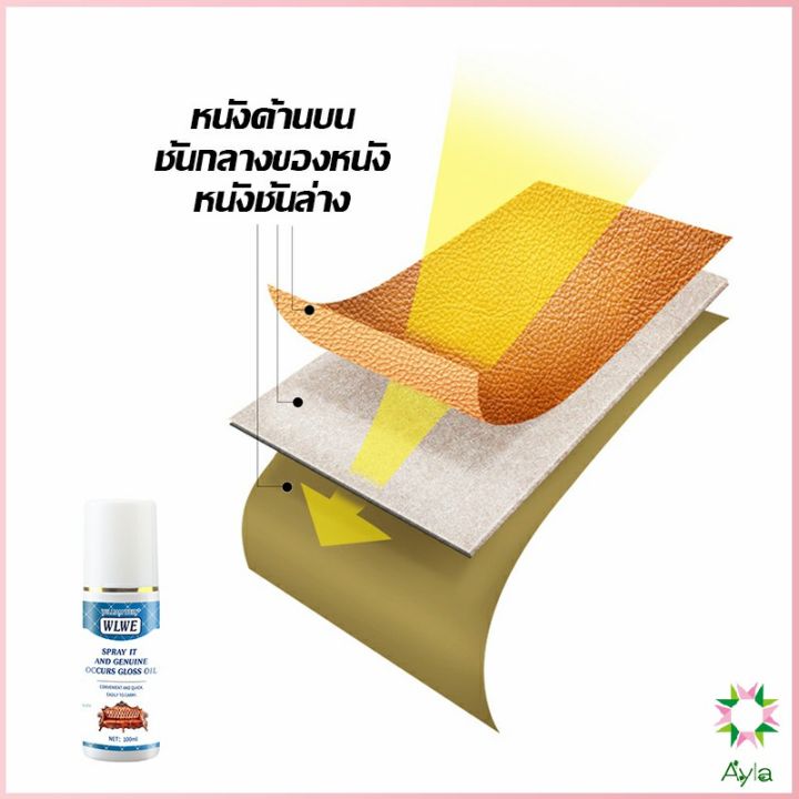 ayla-สเปรย์โลชั่นเคลือบเงาและบำรุงรักษาเครื่องหนัง-สูตรพรีเมี่ยม-อ่อนโยน-cleaning-equipment