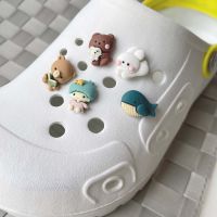 Woo Young Woo Whale Friends Set Shoes Charm Deco Custom Cute Croc Jibbitz Shoes Diy Charms Sneaker Decoration