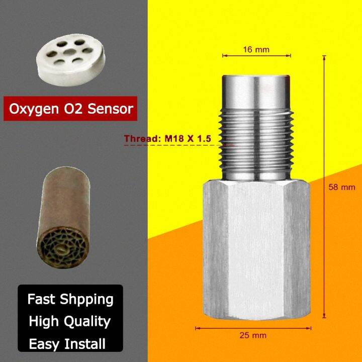 Oxygen sensor interval adapter Oxygen sensor simulator extender M18x1.5