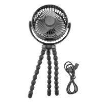 Stroller Fan USB Charging Cable Parts 5200MAh Battery Portable Fan with 360° Pivoting, Personal Fan with Flexible Tripod for Travel,Outdoors