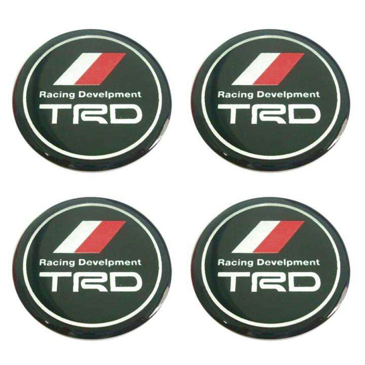 สติ๊กเกอร์เรซินโลโก้-trd-racing-develpment-ขนาด-45mm-และ50mm-1-ชุดมี-4-ชิ้น-สติ๊กเกอร์ติดดุมล้อ-เรซิ่น