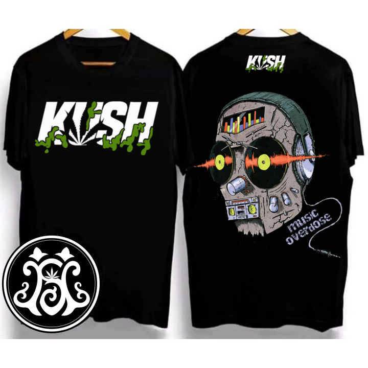 original KUSH เสื้อยืดสไตล์เรโทรสตรีท(สีดำ) classic COTTON kush ...