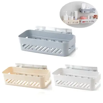 Bathroom Shelf Organizer Toilet Adhesive Shampoo Gel Storage Basket  Decoration