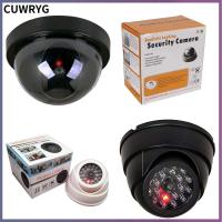 CUWRYG ไฟ LED ปลอมสำหรับรักษาความปลอดภัยแบบการเฝ้าระวังโดมกล้องดัมมี่จอภาพ CCTV