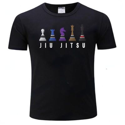 New harajuku Men tshirt Jiu Jitsu BJJ Chess with Text Light   Mens Organic T Shirt Custom Printed T shirts women tees top Short XS-6XL