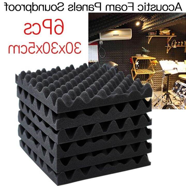 30x30x5cm Acoustic Foam Panels Soundproof Padding Crate Wall Pad Sound ...