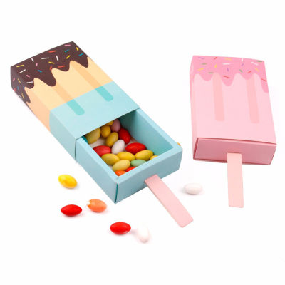 10pcs Gifts Favors Wedding Decor Party Supplies Paper Baby Box Ice Candy