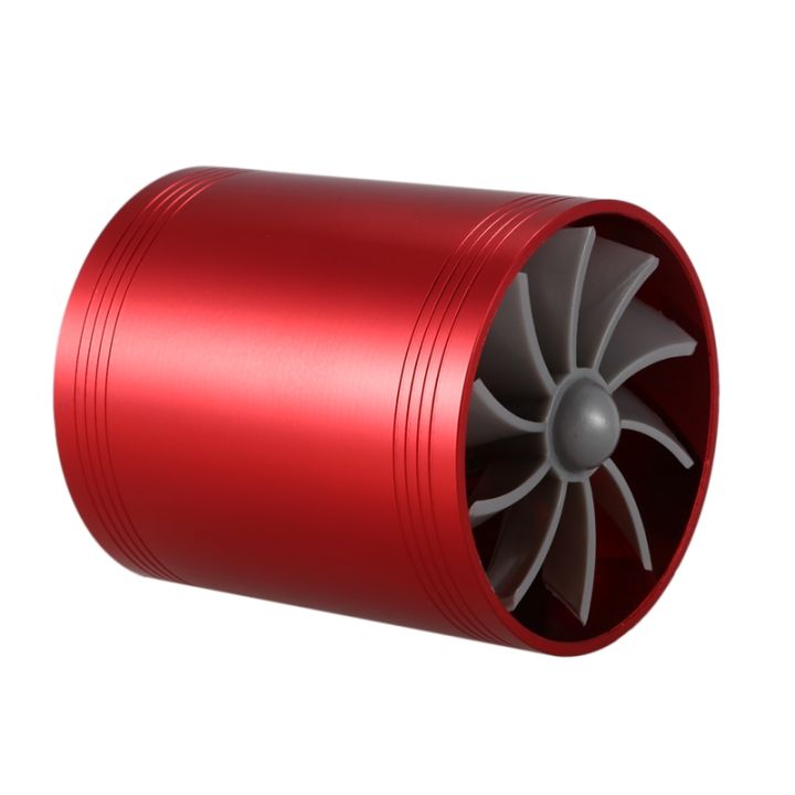 double-turbine-turbo-charger-air-intake-gas-fuel-saver-fan-for-car-red