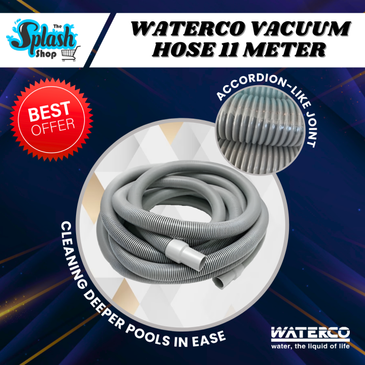 𝐒𝐏𝐋𝐀𝐒𝐇 WATERCO Vacuum Hose 11 Meter FOR SWIMMING POOL Lazada