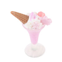 1pcs Pink Ice Cream Cup 1:12 1:6 1:8 Dollhouse Miniature Ice Cream Cup Model Dolls Kitchen Food Accessories