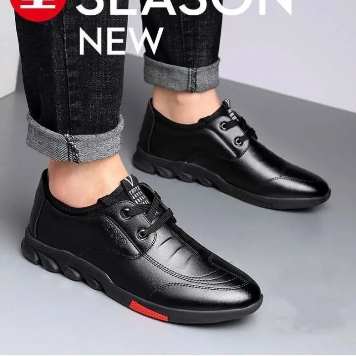 2022 fashion rubber leather shoes for men school and office shoes best  quality | Lazada PH