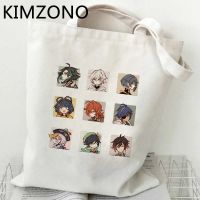 【ACD】   Genshin Impact กระเป๋าช้อปปิ้งนำมาใช้ใหม่ Tote Bolso Eco Shopper Grocery Bag Tote Reciclaje Cabas