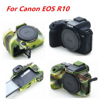 For Canon EOS R10 Soft Silicone Armor Skin Case Camera Bag Body Cover Black Red Yellow White Brown Camouflage Colour