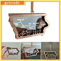 GOTORADE ทำจากไม้ แผนที่เส้นทางการปั่นจักรยาน สร้างสรรค์และสร้างสรรค์ ที่ระลึกถึง เครื่องประดับแขวนประดับ ของขวัญสำหรับเด็ก แผ่นโลหะตกแต่งที่ระลึกเส้นทางการปั่นจักรยาน
