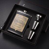 【LZ】┅❁  Portátil de aço inoxidável Hip Flask Whisky Flagon Gloss álcool funil Hip Flask Set Viagem Drinkware Wine Cup 8oz