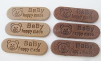 LLNNOV 3CM BABY Apparel Labels Bear Head Embossed 20Pcs Sewing Accessories Stickers Labels