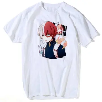 My Hero Academia Top Male Tshirt Japanese Anime Hawks Fashion Pattern  T-shirt Men's T Shirt Female Loose Short Sleeve