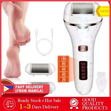 TOGEWITHU Electric Callus Remover For Feet, Rechargeable Foot Scrubber Foot  File Hard Skin Remover Pedicure Tools Set For Feet Waterproof Pedicure Kit  For Cracked Heels And Dead Skin With LED Light And