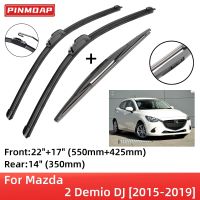 For Mazda 2 Demio DJ 2015-2019 Front Rear Wiper Blades Brushes Cutter Accessories J Hook 2015 2016 2017 2018 2019