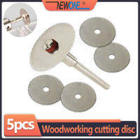 GJPJ-5pcs 22mm Stainless Steel Mini Cricular Saw Blade Metal Wheel Cutting Disc With 3mm Fixed Rod Mandrel For Dremel Rotary Tools