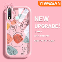 YIWESAN เคส Y5s สำหรับ VIVO Y19แบรนด์แฟชั่นภาพวาดศิลปะที่สวยงามลวดลายศิลปะที่สร้างสรรค์เส้นขอบนุ่มโปร่งใสเคสกันกระแทกเคสซิลิโคนเนื้อนิ่มทนทานต่อการตก