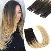 ✉┅✵ K.S WIGS 16 39; 39; 20 39; 39; 24 39; 39; Tape In Human Hair Extensions European Natural Skin Weft Adhesive None Remy Hair Extensions Ombre Color