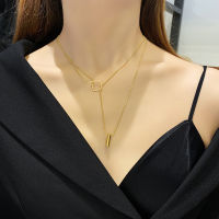 New Shiny Butterfly Necklace Ladies Exquisite Double Layer Clavicle Chain Necklace Jewelry for Ladies Gift